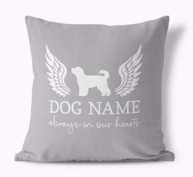 Silhouette Angel: Personalized {breedFullName} Canvas Pillow